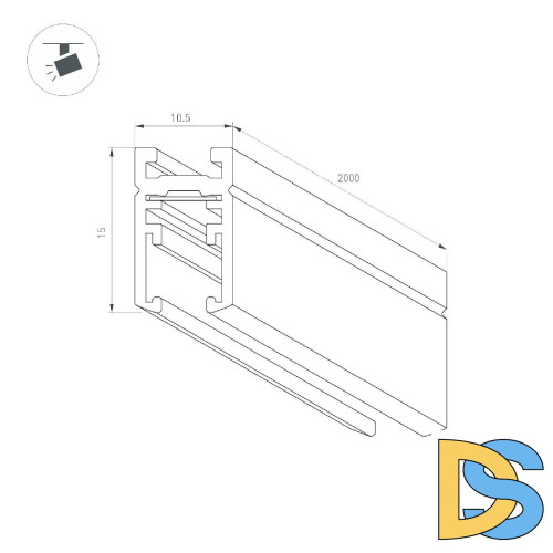Шинопровод Arlight MAG-MICROCOSM-TRACK-1115-2000 (BK) 043050