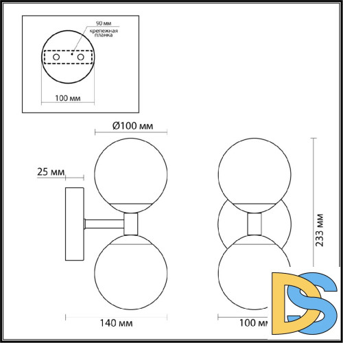 Бра Odeon Light Lolla 6625/6WL