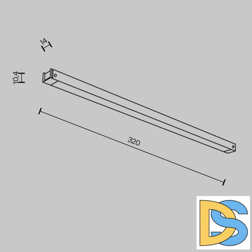 Трековый магнитный светильник Maytoni Basis TR173-1-8WTW-B