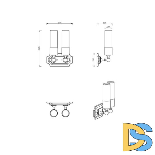 Бра Lucia Tucci Tube W5630.2 Gold