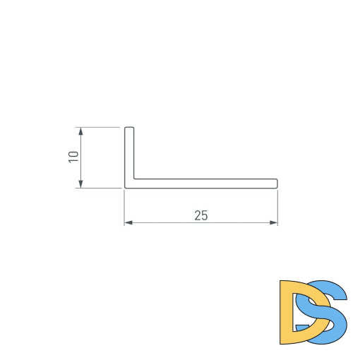 Уголок Arlight ARH-W25х10х1,5-2000 ANOD 053357