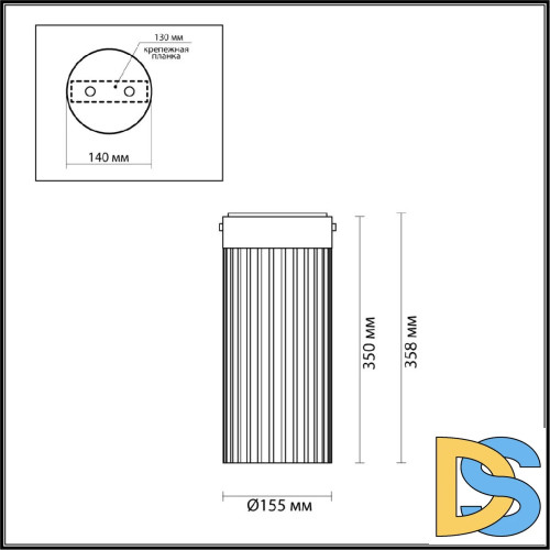 Накладной светильник Odeon Light Pillari 5047/10LC