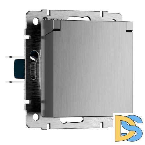 Розетка с защитной крышкой и шторками Werkel W1171209 4690389213113 a069602