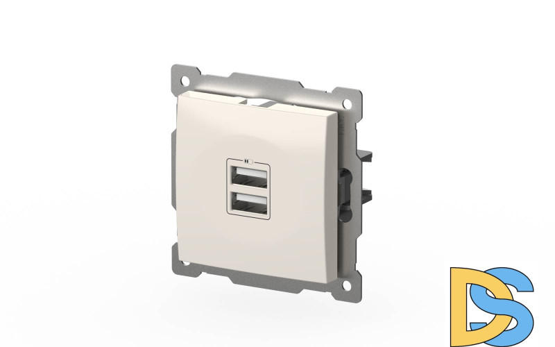 Розетка USB 5V 2,1A 2-я ELBI Zena Vega 609-010200-143