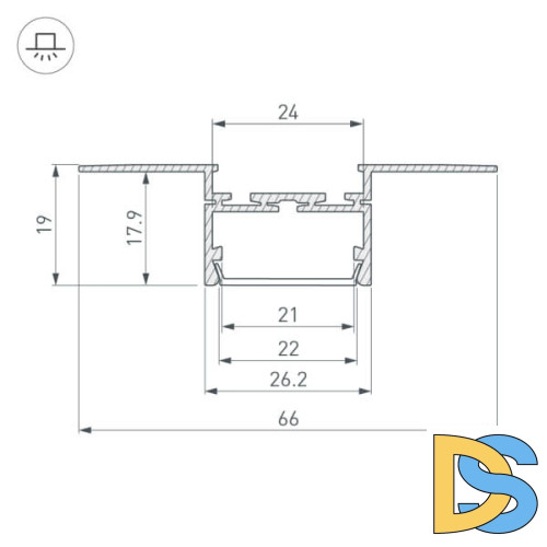 Алюминиевый профиль Arlight PLS-Lock-H19-T-Hide-2000 033693