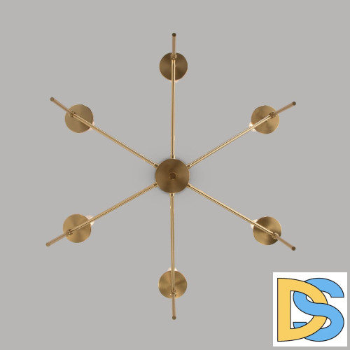 Люстра на штанге Eurosvet Anders 60142/6 латунь a061930