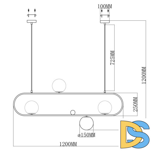 Подвесная люстра Moderli Miya V6030-4P