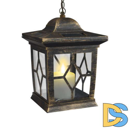 Подвесной светильник на солнечных батареях (10227) Uniel USL-S-180/PT220 Bronze lantern