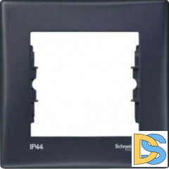 Рамка IP44 1-ая (одинарная), влагозащитная, Графит, серия Sedna, Schneider Electric