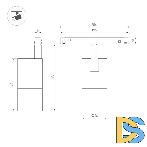 Трековый магнитный светильник Arlight MAG-ORIENT-SPOT-ZOOM-R65-15W Day4000 048662
