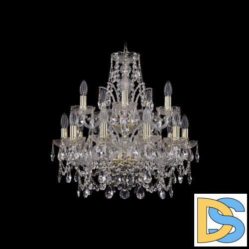 Подвесная люстра Bohemia Ivele Crystal 1411/10+5/195/2d G