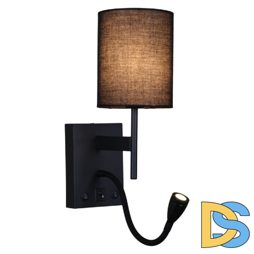 Бра Reluce 86210-9.2-001KT LED3W+E14 BK