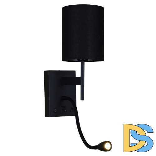 Бра Reluce 86210-9.2-001KT LED3W+E14 BK