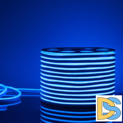 Светодиодный гибкий неон Elektrostandard 220V 9,6W 120Led 2835 IP67 односторонний синий, 50 м 4690389136542