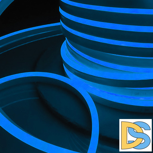 Светодиодный гибкий неон Elektrostandard 220V 9,6W 120Led 2835 IP67 односторонний синий, 50 м 4690389136542