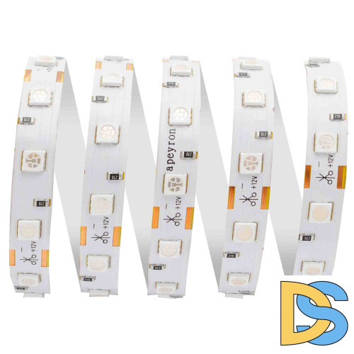 Светодиодная лента Apeyron 12В СТ 14,4Вт/м smd5050 60д/м IP20 5м зеленая 49BL