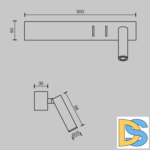 Настенный светильник Maytoni Comodo C031WL-L8B3K1