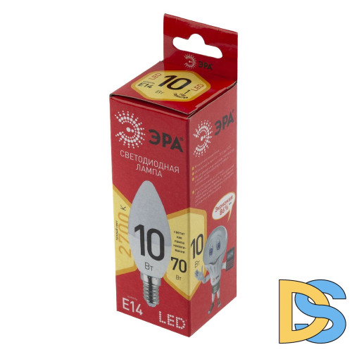 Лампа светодиодная Эра E14 10W 2700K LED B35-10W-827-E14 R Б0049641