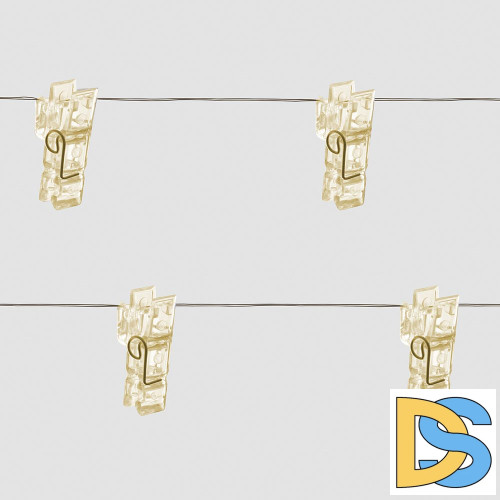 Светодиодная гирлянда Feron Прищепки USB теплый белый без мерцания CL574 41652