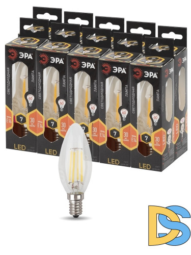 Лампа светодиодная Эра E14 7W 2700K F-LED B35-7W-827-E14 Б0027942