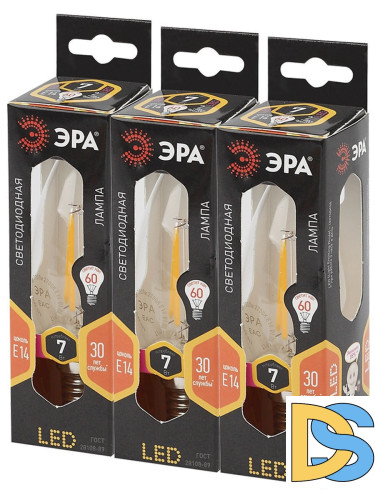 Лампа светодиодная Эра E14 7W 2700K F-LED B35-7W-827-E14 Б0027942