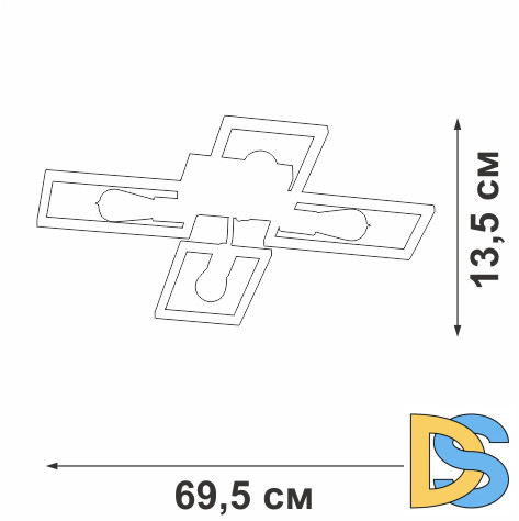 Потолочная люстра Vitaluce V3031-7/4PL