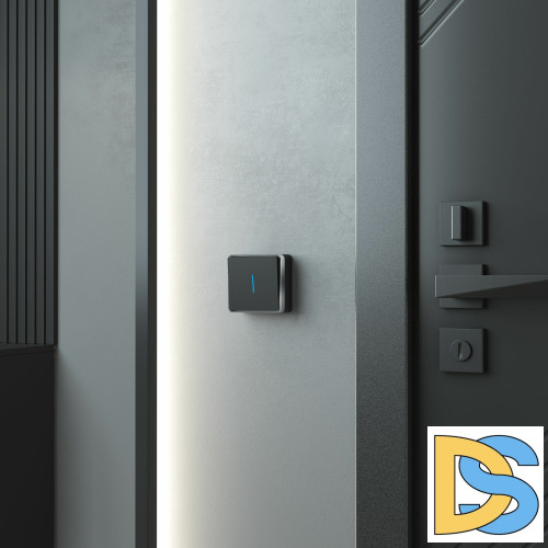 Выключатель одноклавишный Werkel с подсветкой Gallant (черный W5010135