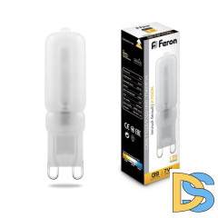 Лампа светодиодная Feron G9 7W 2700K Прямосторонняя Матовая LB-431 25755
