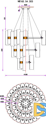 Подвесная люстра Wertmark Franka WE162.54.303