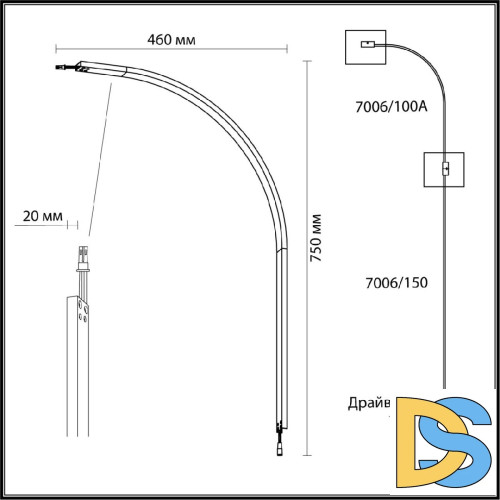 Модульный светодиодный светильник Odeon Light Hightech Fino 7006/100A