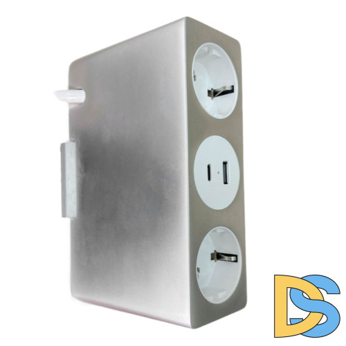 Блок розеток 10A (2 секции, USB и Type C) Mebax 00-00002739