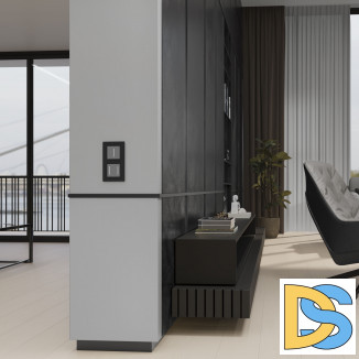 Сенсорный выключатель одноклавишный с подсветкой (серебряный) W4512006