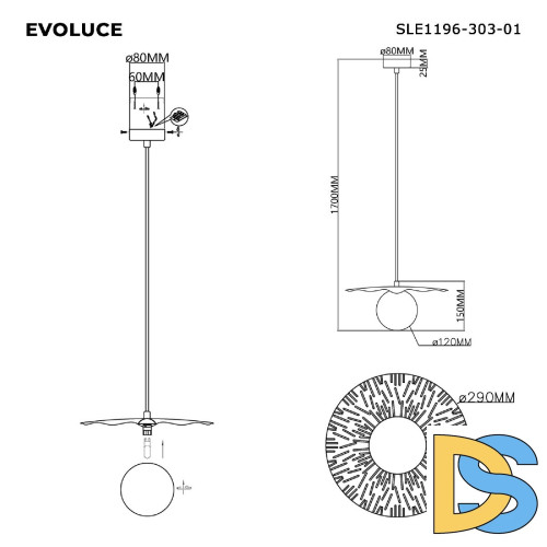 Подвесной светильник Evoluce Lorea SLE1196-303-01