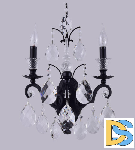 Бра Crystal Lux Magnifico AP2 Black/Transparent