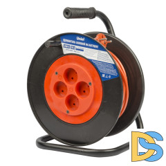 Удлинитель на пластиковой катушке Uniel YX10-004 /UCK-4N/2x1,00/40M/S ORANGE/BLACK UL-00009857