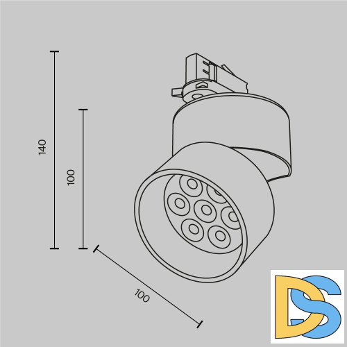 Трековый трехфазный светильник Maytoni Alfa TR199-3-15W2.7K-M-B