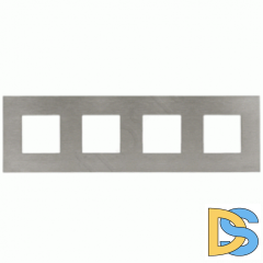 Рамка 4 поста (8 модулей) ABB Zenit Сталь