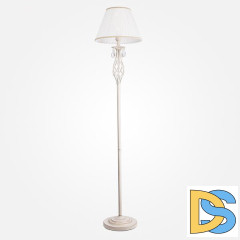 Торшер Eurosvet Amelia 10073/1 белый с золотом/прозрачный хрусталь Strotskis