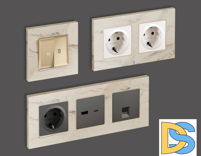 Рамка четырехместная Ambrella Volt Grand AF930604