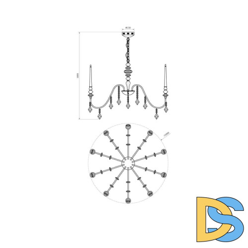 Подвесная светодиодная люстра Lucia Tucci Flop 3390.16 Chrome