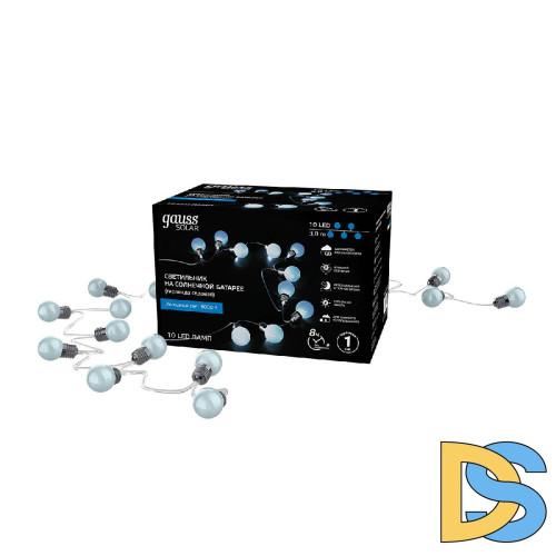Гирлянда садовая на солнечной батарее Gauss Solar GS033
