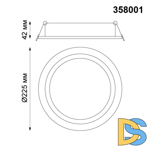 Встраиваемый светодиодный светильник Novotech Stern 358001