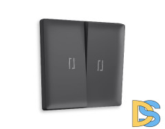 Лицевая панель для выключателя двухклавишного с подсветкой Ambrella Volt Alfa AP9040