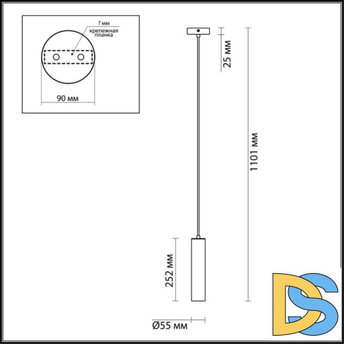 Подвесной светильник Odeon Light Corse 3873/1L