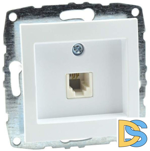 Розетка телефонная Rj45 Cat3 Mono Electric Despina-Larissa жемчуг 500-002525-124