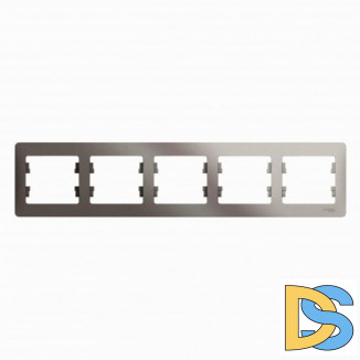Рамка 5-ая (пятерная), Платина, серия Glossa, Schneider Electric