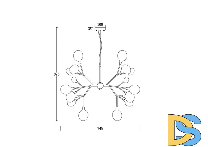 Подвесная люстра Freya Florencia FR5049PL-27B