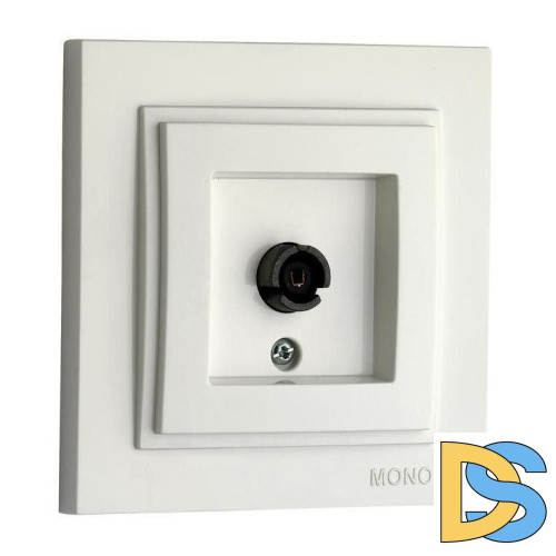 Розетка TV проходная Mono Electric Despina белый 102-190005-137
