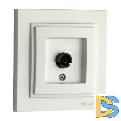 Розетка TV проходная Mono Electric Despina белый 102-190005-137