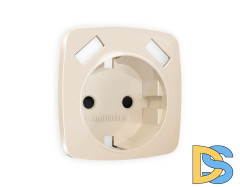 Лицевая панель для розетки с/з со шторками 2USB A+A Ambrella Volt Omega OP3090
